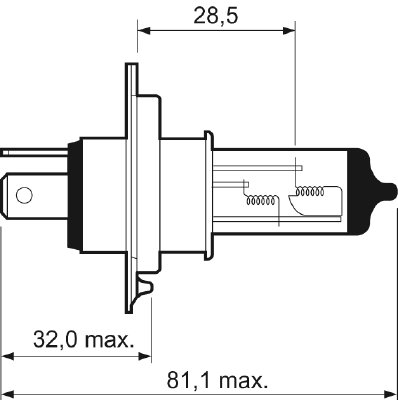 Ampoule, projecteur longue portée ESSENTIAL H4