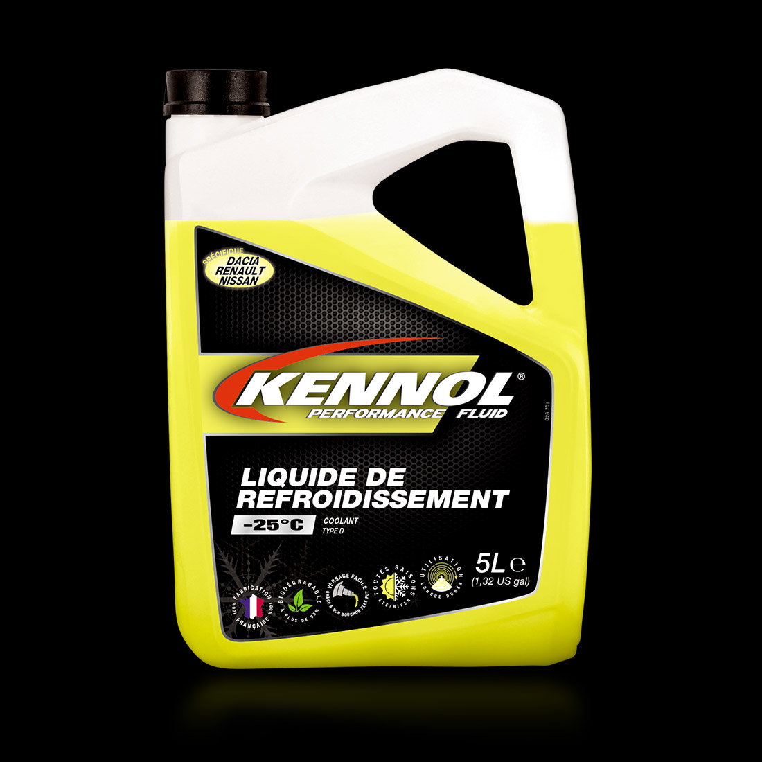 LIQUIDE DE REFROIDISSEMENT JAUNE TYPE D RENAULT 5 litres