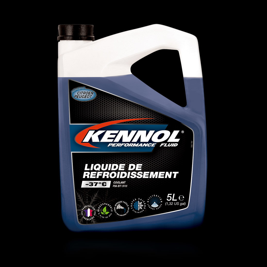 LIQUIDE DE REFROIDISSEMENT ROSE BLEU VERT PSA 5 litres