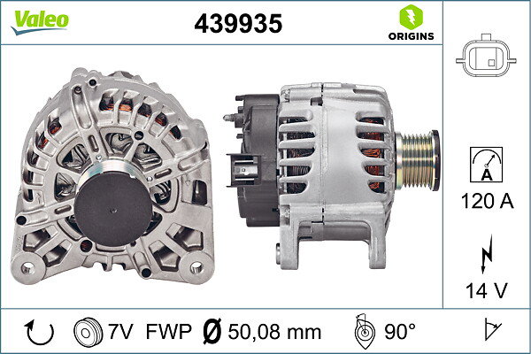 Alternateur VALEO ORIGINS TECHNOLOGIE D'ORIGINE