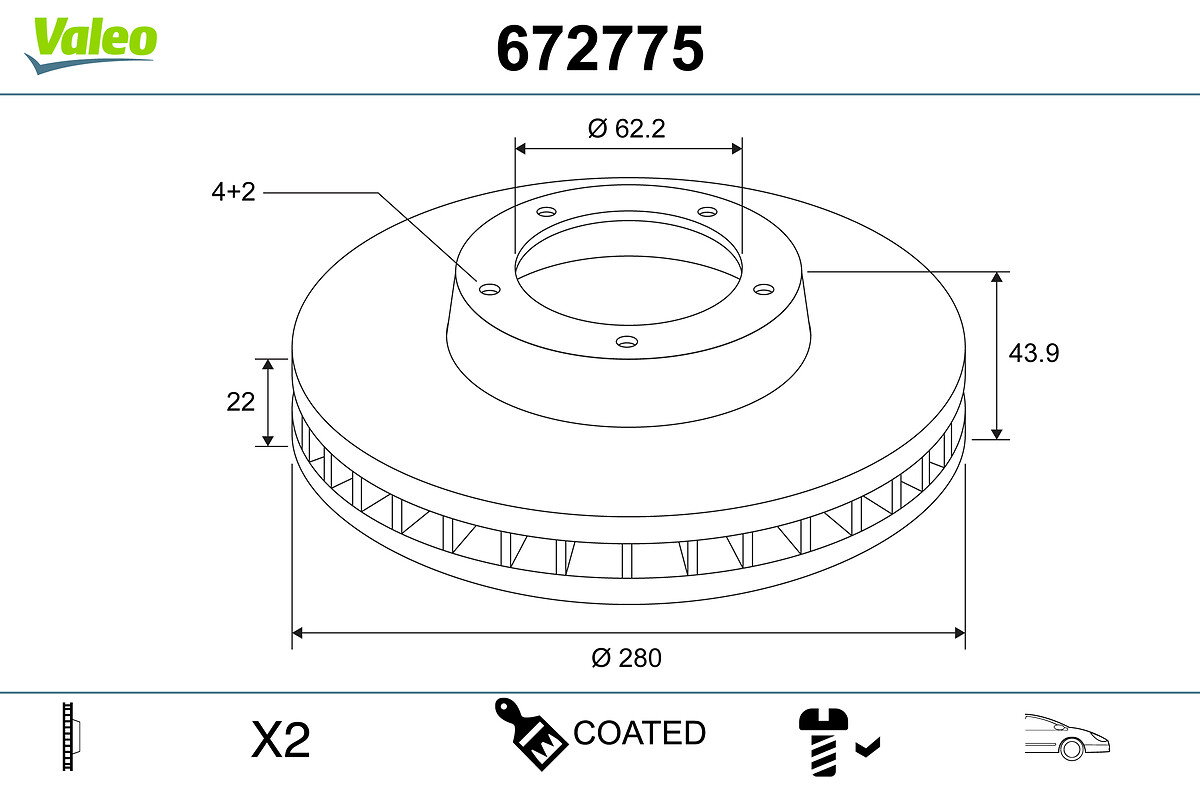 Disque de frein COATED