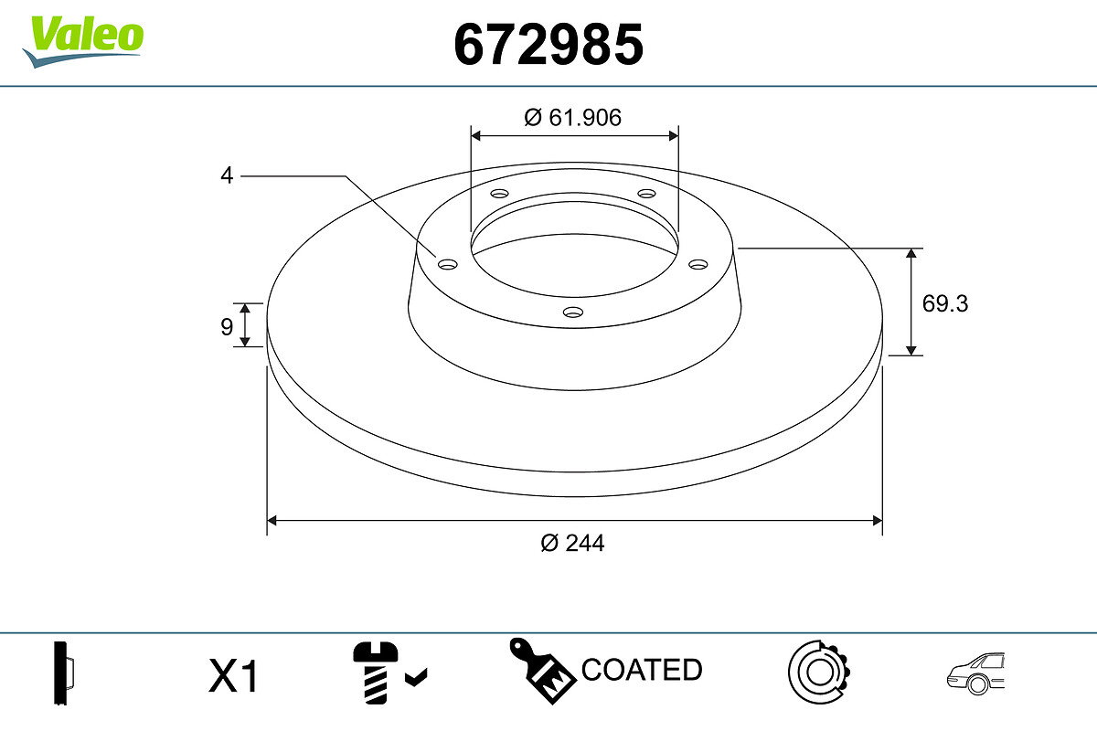 Disque de frein COATED