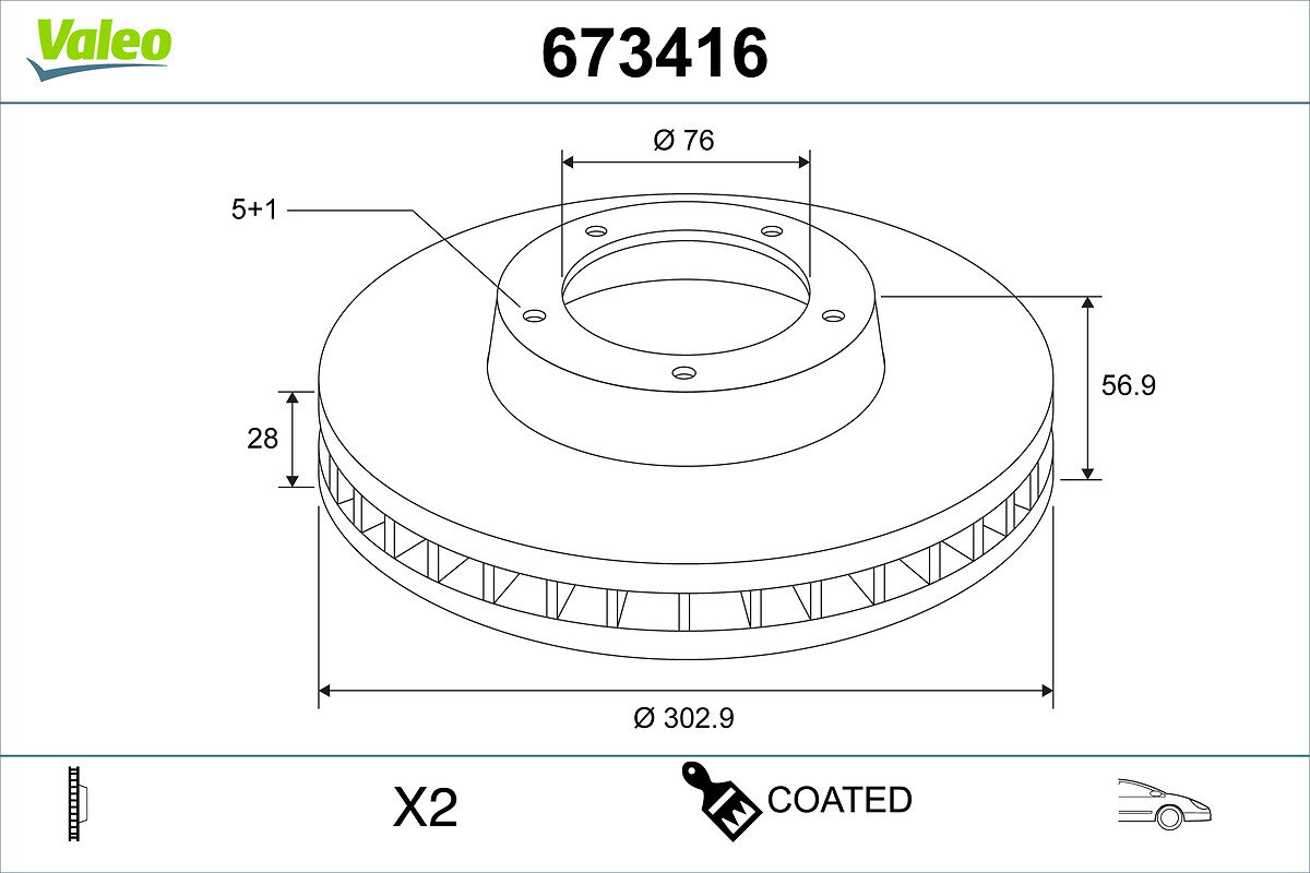 Disque de frein COATED