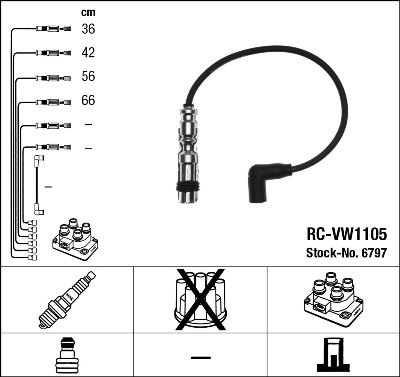 Kit de câbles d'allumage - RC-VW1105