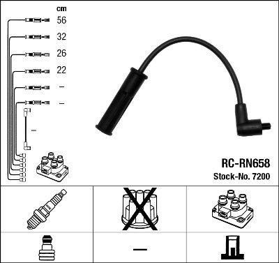 Kit de câbles d'allumage - RC-RN658