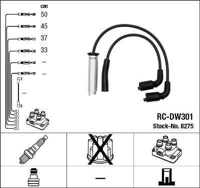 Kit de câbles d'allumage - RC-DW301