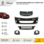 Parechoc complet Clio Campus 2009 + Calandre + Grille + Support antibrouillard