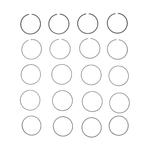 Jeu de segments de pistons