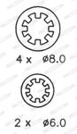 Mâchoires de frein (Jeu de 4)