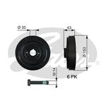 Poulie damper/vilebrequin
