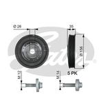 Poulie damper/vilebrequin
