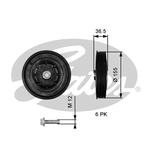 Poulie damper/vilebrequin