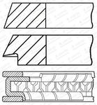 Jeu de segments de pistons