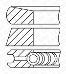 Jeu de segments de pistons Goetze Diamond Coated® LKZ-Ring®
