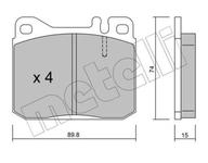 Kit de plaquettes de frein, frein à disque