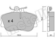 Kit de plaquettes de frein, frein à disque