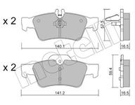 Kit de plaquettes de frein, frein à disque
