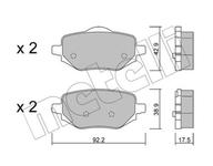 Kit de plaquettes de frein, frein à disque