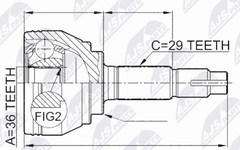 Jeu de joints, arbre de transmission