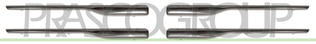 Jeu de baguettes et bandes protectrices, grille de radiateur