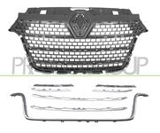 Grille Calandre Noire Structuré Avec Moulures Chromées