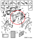 Cadre intérieur d'aile droite (Origine PSA)