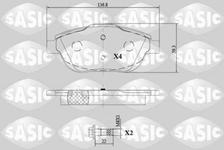 Kit de plaquettes de frein, frein à disque