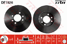 Disque de frein arriere (Jeu de 2)