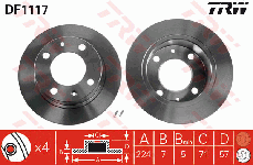 Disque de frein arriere (Jeu de 2)