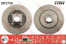 Disque de frein arriere (Jeu de 2)