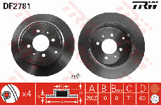Disque de frein arriere (Jeu de 2)