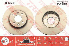 Disque de frein avant (Jeu de 2)