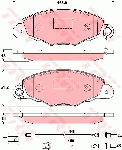 Plaquettes de frein avant (Jeu de 4)