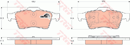 Plaquettes de frein arriere (Jeu de 4)
