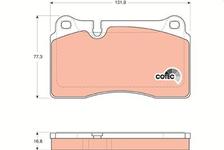Kit de plaquettes de frein, frein à disque COTEC