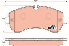 Kit de plaquettes de frein, frein à disque COTEC