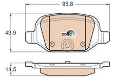 Kit de plaquettes de frein, frein à disque COTEC
