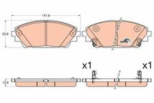 Kit de plaquettes de frein, frein à disque COTEC