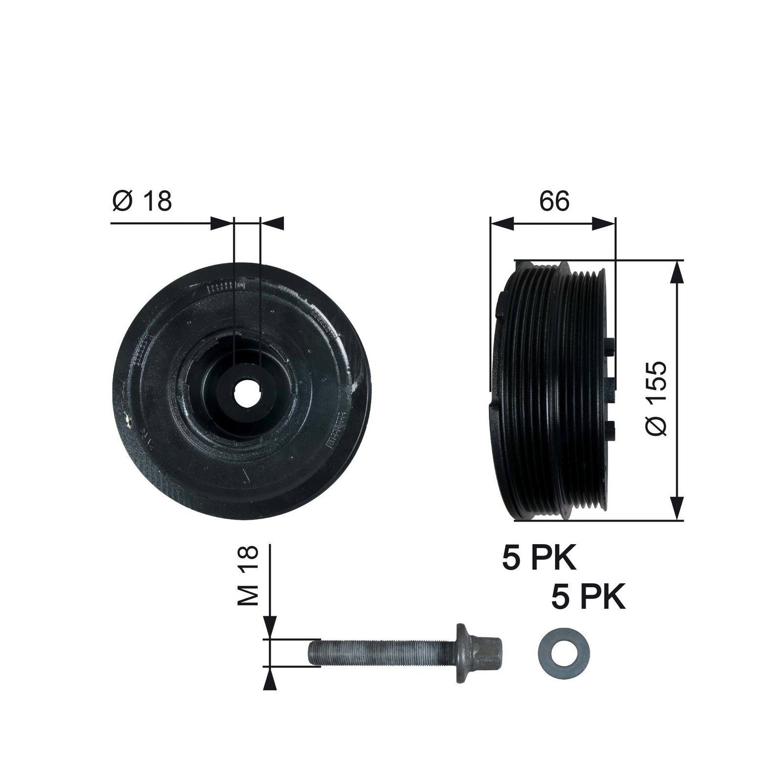 Poulie, vilebrequin DriveAlign®