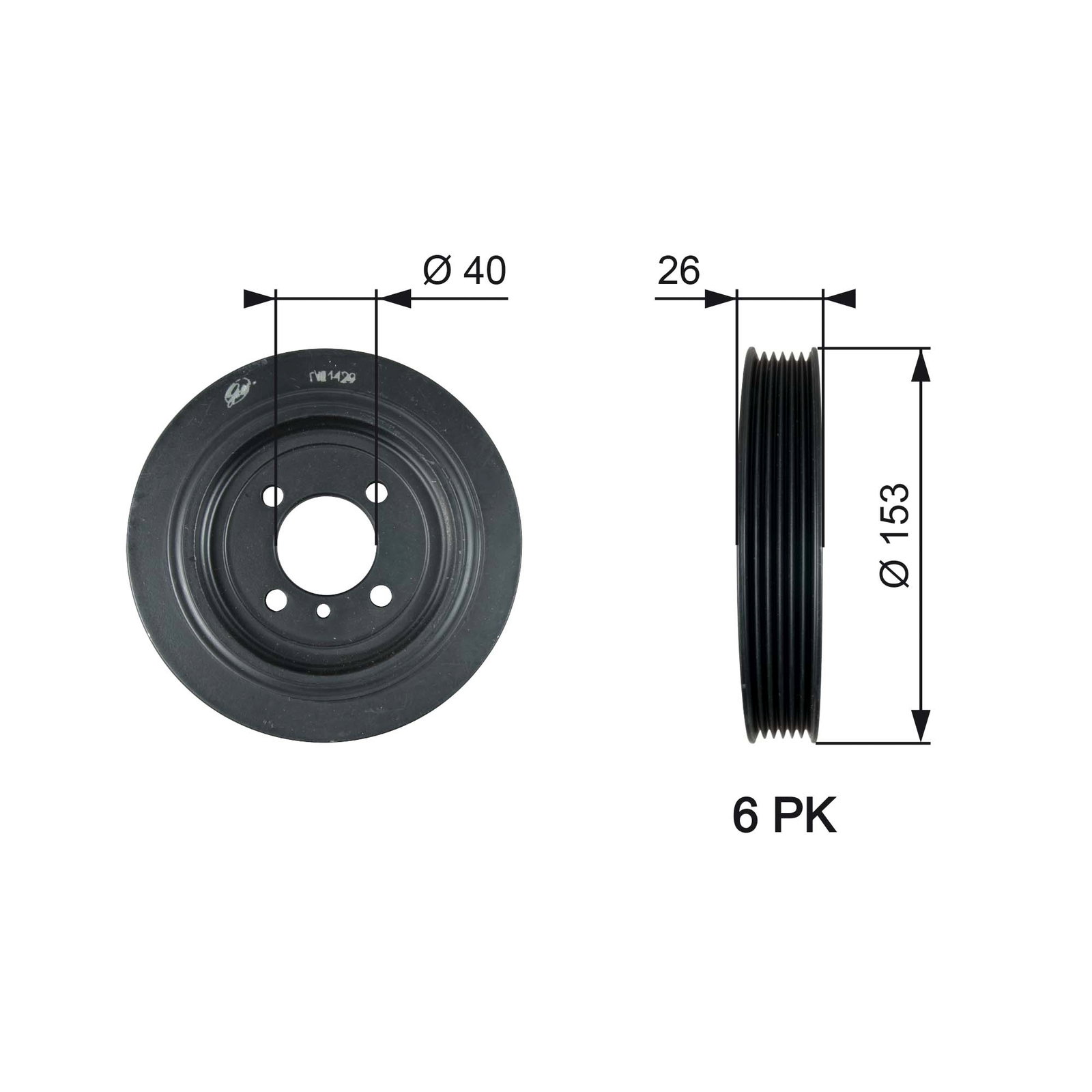 Poulie, vilebrequin DriveAlign®
