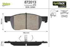 Kit de plaquettes de frein, frein à disque OPTIPACK for LCV