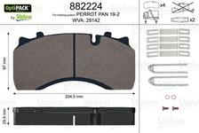 Kit de plaquettes de frein, frein à disque OPTIPACK