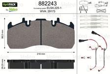 Kit de plaquettes de frein, frein à disque OPTIPACK