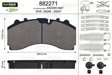 Kit de plaquettes de frein, frein à disque OPTIPACK