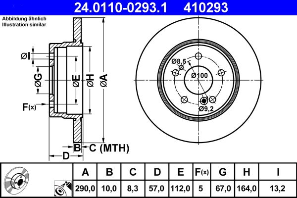 Disque de frein   24.0110-0293.1