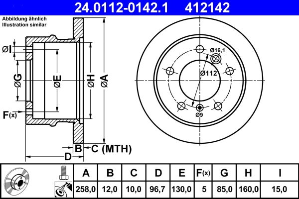 Disque de frein   24.0112-0142.1