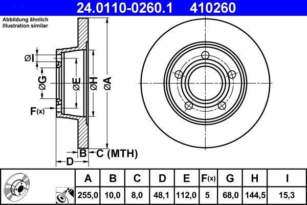 Disque de frein   24.0110-0260.1