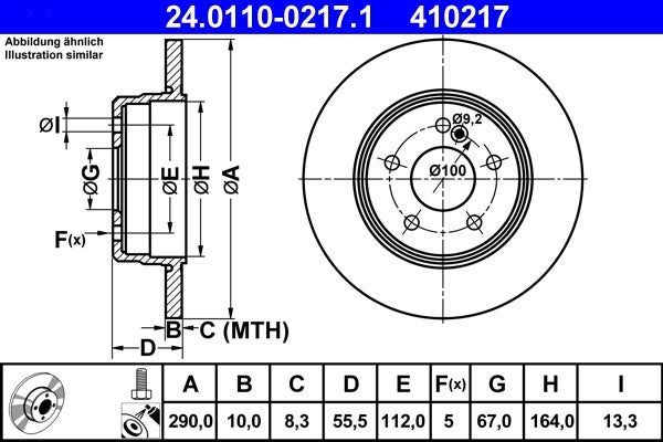 Disque de frein   24.0110-0217.1