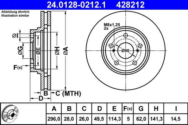 Disque de frein   24.0128-0212.1