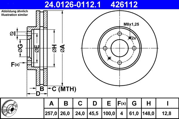 Disque de frein   24.0126-0112.1
